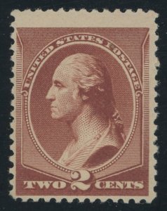 USA 210 - Dark Red Brown - F/VF Mint OGnh Jumbo top margin Cat $135.00