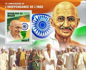 Niger - 2022 Independence of India - Stamp Souvenir Sheet - NIG220231b