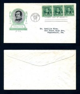 # 859 First Day Cover addressed with Ioor cachet dated 1-29-1940