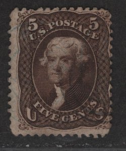 US Sc#95 F grill used average light cancel, couple short perfs, Cv. $850