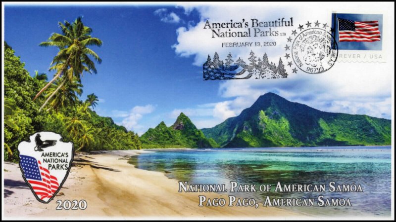 20-136, 2020, National Park of American Samoa, Pictorial Postmark, Event Cover,