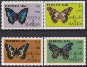 Barbuda 1985 SC 714-717 MNH Set Butterflies 