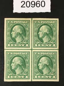 MOMEN: US STAMPS # 531 CENTER LINE BLOCK OF 4 MINT OG 2H/2NH $100+ LOT # 20960