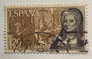 Spain 1968 Scott 1522 used - 1.20 p,  Beatriz Galindo, Writer