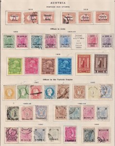 AUSTRIA OCCUPATION STAMPS AMAZING OLD COLLECTION ON PAGES! BIN AAA