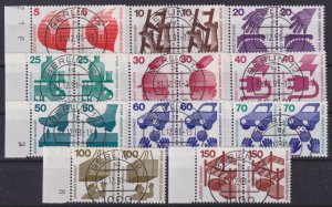 Berlin 1971 Mi#402-411 Pairs used CV€70.00 (BN1146)
