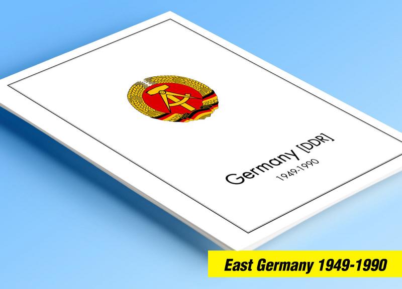 COLOR PRINTED EAST GERMANY DDR/GDR 1949-1990 STAMP ALBUM PAGES (334 ill. pages)