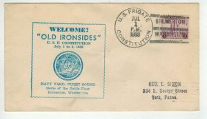 1933 Navy OLD IRONSIDES US FRIGATE CONSTITUTION 7/1/1933 Bremerton Washington