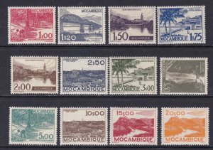 Mozambique Scott 313-324, 1948-9 Scenes Hi-Values, VF MNH. Scott $67 as Hinged