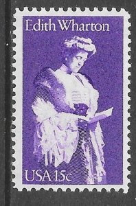 USA 1832: 15c Edith Wharton (1862-1937), novelist, MNH, F-VF