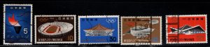 JAPAN  Scott 821-825 Used Olympic stamp set