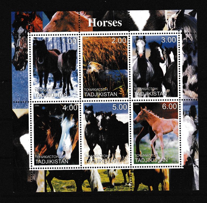 Tadjikistan - HORSES - S.S. - MNH