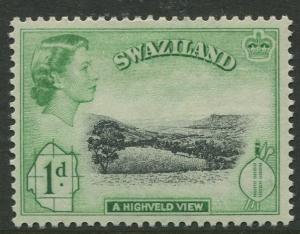 Swaziland - Scott 56 - QEII Definitive - 1956 - MLH - Single 1p Stamp