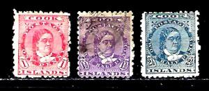 Cook Islands Scott #31, 32 & 34, used