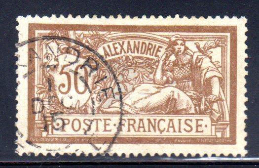 French Offices in Egypt (Alexandria) #27, 1915 cancel