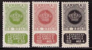 Angola  Scott 328-330 MNH** stamp on stamp set CV$7.80