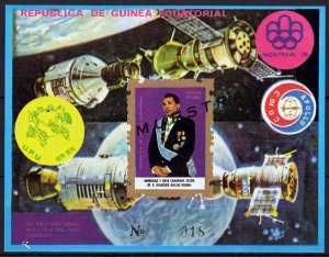 Eq.Guinea 1975  Apollo-Soyuz/UPU Cent/Montreal Olympic S/S Specimen Mi#Bl.204