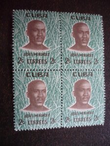 Stamps - Cuba - Scott# 666 - Mint Hinged Single Stamp in a Block of 4