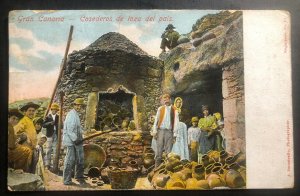1907 Gran Canaria Spain Picture Postcard Cover To Boston USA crockery Oven