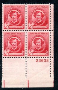 US Scott #885 Plate block of 4, MNH