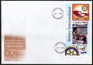 Grenada Gr. 2005 Rotary International Centenary Sc 2609 Sheetlet FDC # 15129B