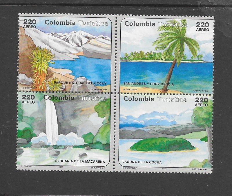 COLOMBIA #1084 TOURISM BLOCK MNH