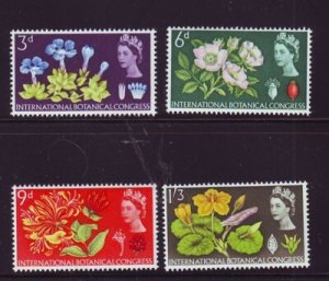 Great Britain Sc 414-417 1964 Botanical Congress stamp set mint NH