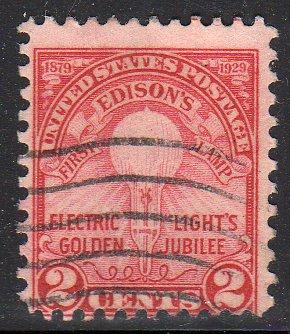 United States 655 - Used - Edison's First Lamp