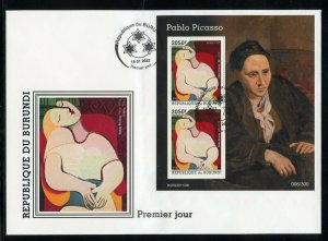 BURUNDI 2022 PABLO PICASSO THE DREAM  SOUVENIR SHEET FDC