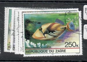 ZAIRE  FISH   SC 974-979    VFU  , 2  MOG          P0411D H