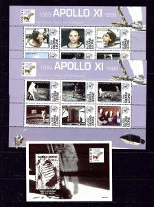 Sierra Leone 1728-30 MNH 1994 25th Anniv of First Moon Landing