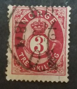 NORWAY Scott 18 Used Stamp T4695