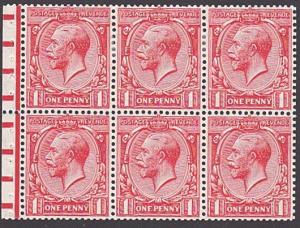 GB 1924 GV 1d booklet pane INVERTED WATERMARK mint..........................3566