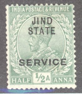 India- Convention States, Jhind, Scott #o26, MNG