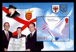 Jersey Scott 1163 MNH** Peace souvenir sheet 2 £ stamp