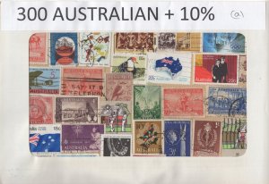 A Nice Selection Of 300 Mixed Condition Stamps From Australia.    #02 AUS300a