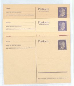 Germany  4 Hitler head postal cards