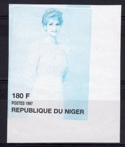 Niger 1997 Sc#944  Princess Diana  IMPERFORATED MISSING COLOR MNH