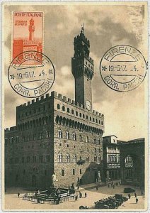 37241 - Italy - MAXIMUM CARD: ARCHITECTURE: FIRENZE 1947-