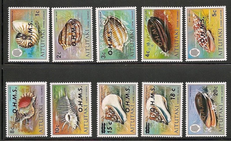 Aitutaki 1978-79 Official set mnh S.C. O1 - O16