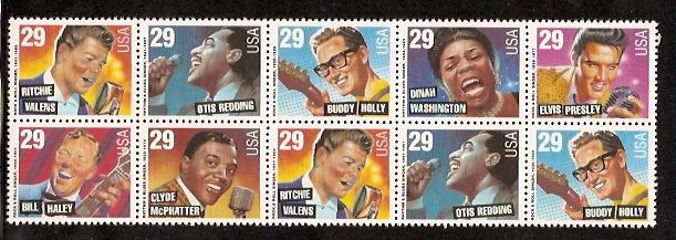 #2724-2730 Rock & Roll block of 10 Mint NH