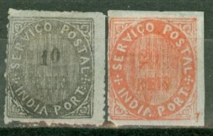 HN: Portuguese India 36 unused no gum, 38 mint CV $62