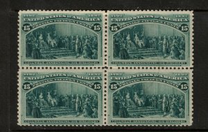 USA #238 Mint Fine Never Hinged Block