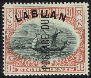 LABUAN 1901 POSTAGE DUE DHOW 8C