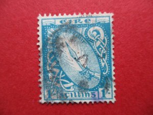 SG122 Ireland 1940 1/- Light Blue Used