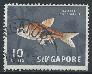 Singapore 1962 - 10c  Fish - SG69 used