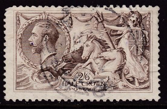 Great Britain 1919 KGV 2/6 Britannia Re-Touched  F/VF/Used(o)