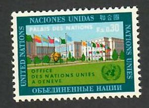 United Nations-Geneva;  Scott 4; 1969; Unused; NH