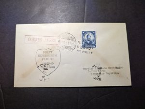 1928 Chile Airmail Dolittle Test Flight Cover Santiago to Buenos Aires Argentina