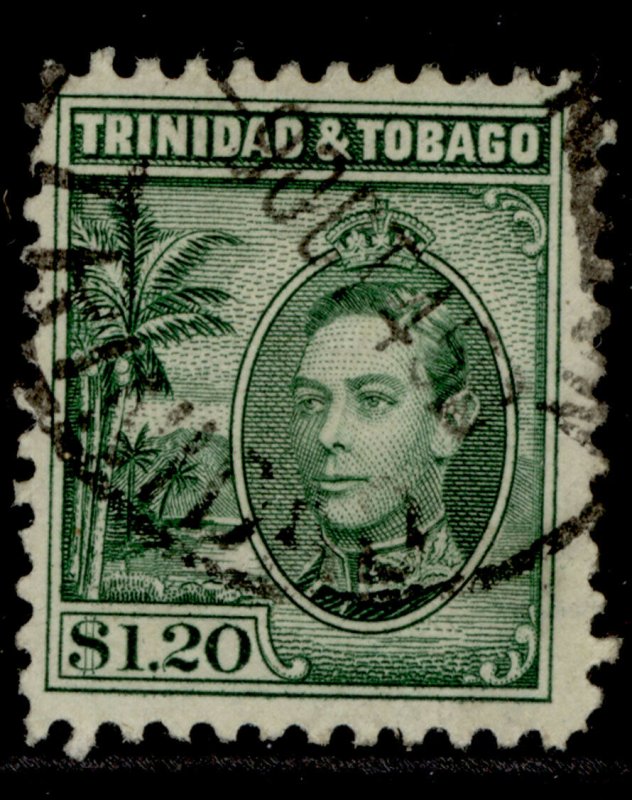 TRINIDAD & TOBAGO GVI SG255, $1.20 blue-green, FINE USED.